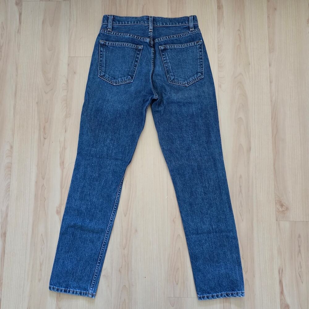 Reformation Julia High-rise Cigarette Slim Fit Ankle Jeans Baltic Blue Size 25 - Picture 4 of 9
